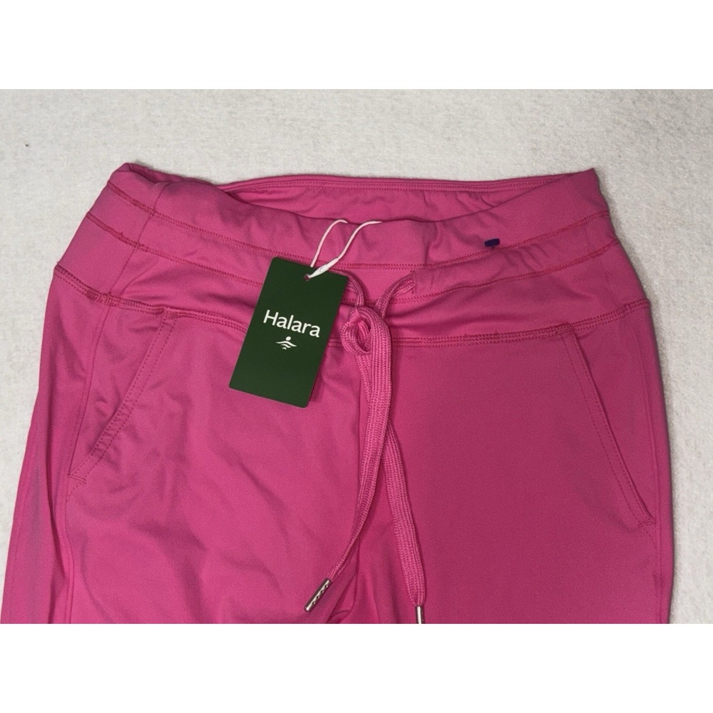 NWT Women Halara Pink High Waisted Drawstring Full Length Jogger Pants sz Small